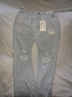 Light Wash Distressed Skinny Jeans